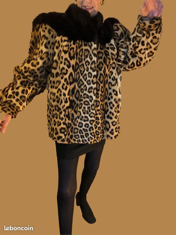 Manteau Court Manteau Animal Manteau Court Fourrure Léopard Et