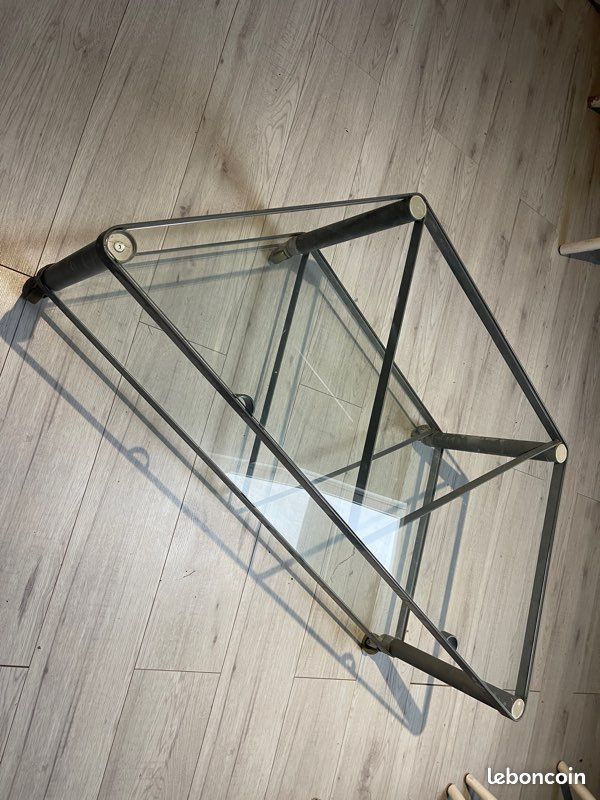 Table basse / meuble tv (verre / métal) (image 1)