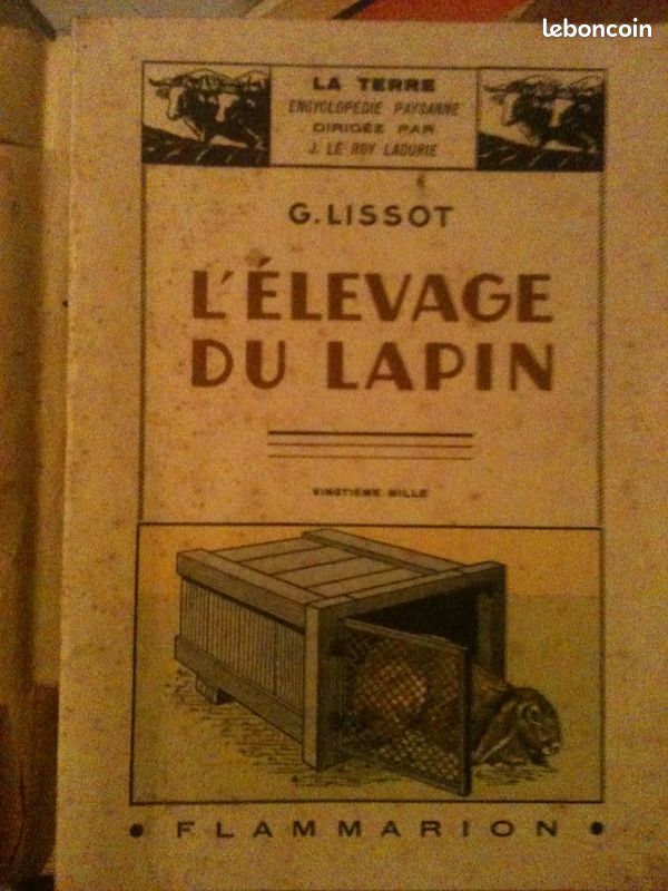LISSOT G., L'élevage Du Lapin, Flammarion, 1941 (image 1)