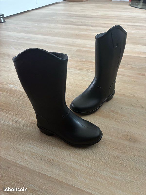 Bottes d'équitation enfant 26 noir botte cheval poney Chaussures