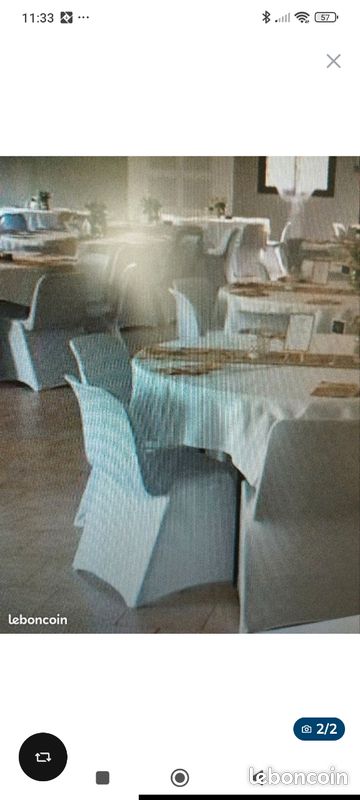 Housse de chaise lycra blanche (image 2)