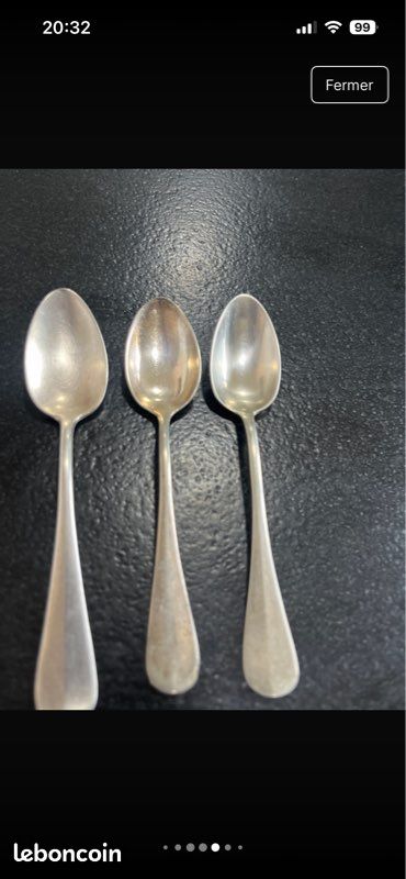 Lot De 2 Cuillères Christofle Fidélio - Métal Argenté, état D'occasion
