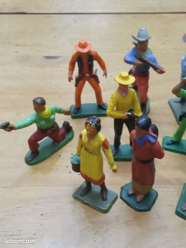 Ancienne Figurine Cowboy DURSO En Composition - Époque Conquêtes Coloniales - Bel état