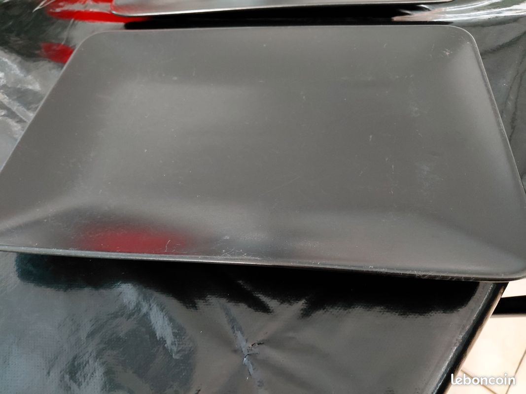 Assiettes à steak rectangulaires incassables (3 pièces) pour faire