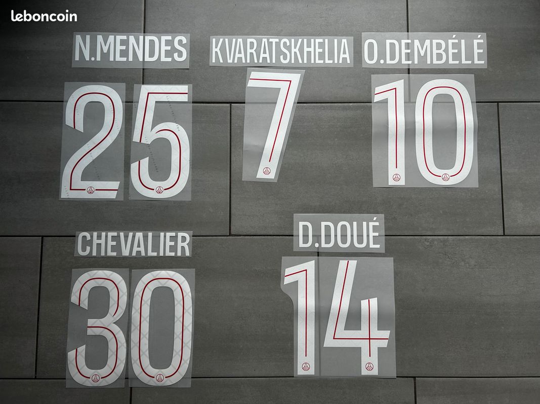 FLOCAGE PSG OFFICIEL 2025 Ldc Doué Adulte Ucl DEMBELE Monblason EUR 30 FLOCAGE PSG OFFICIEL 2025 Ldc Doué Adulte Ucl DEMBELE Monblason EUR 30