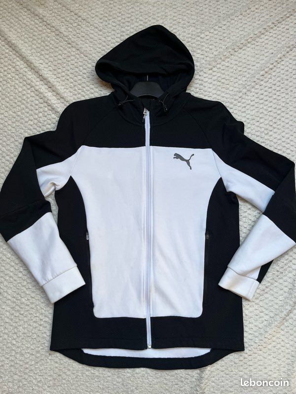 Veste à capuche Puma Blanche et Noir M Vêtements