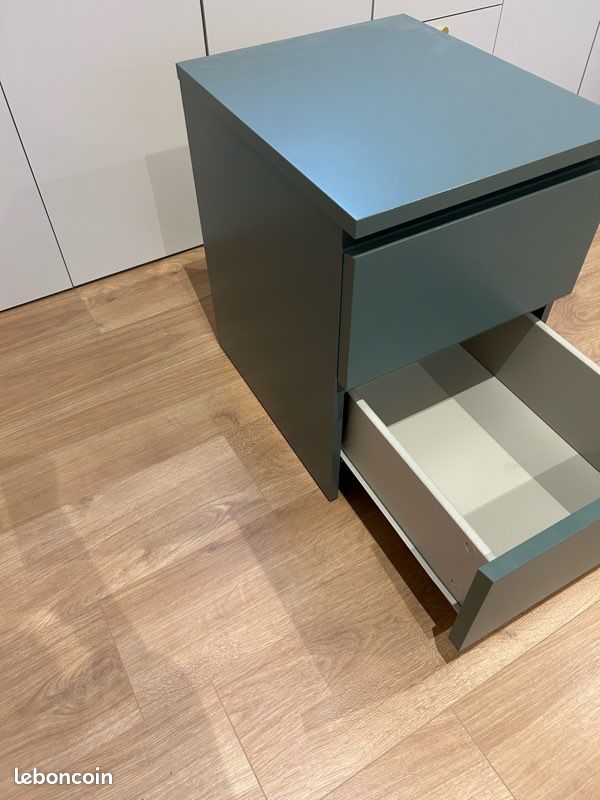 Table de nuit verte x2 (IKEA MALM) (image 3)