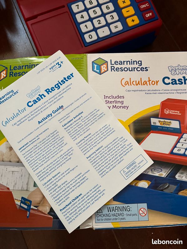 Learning Resources Caisse enregistreuse avec calculatrice [jouet Learning Resources Caisse enregistreuse avec calculatrice [jouet