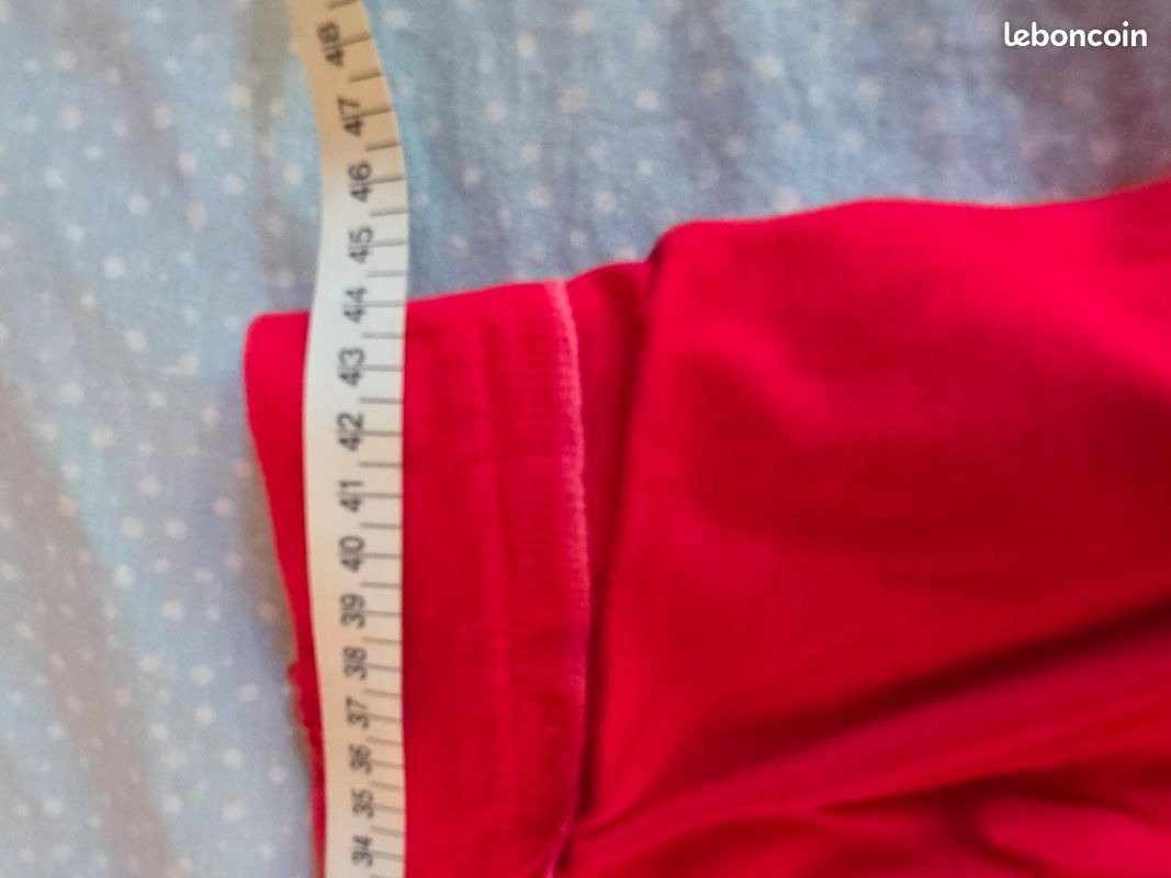 Pantalon rouge taille 44 en coton épais avec des grandes poches (image 13)