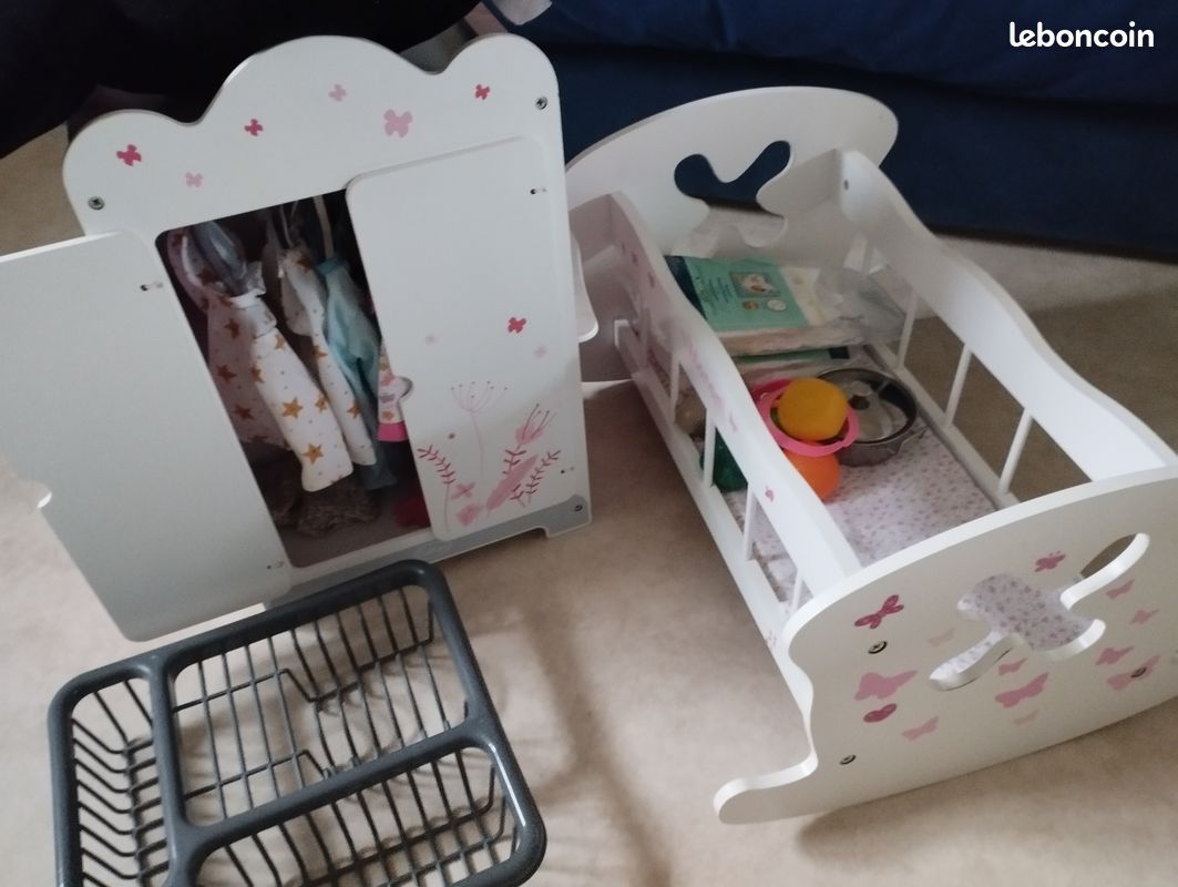 Jouet enfant bois. Lit armoire (image 3)