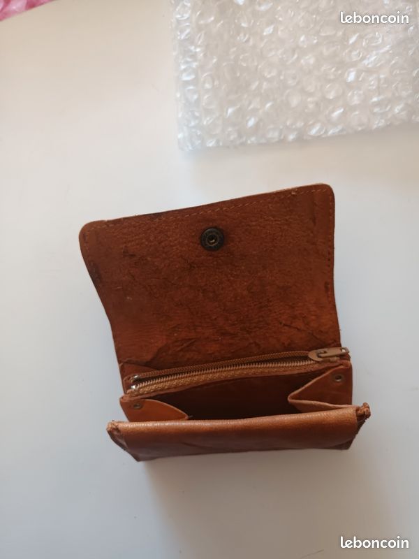 Porte-monnaie vintage en cuir (image 3)