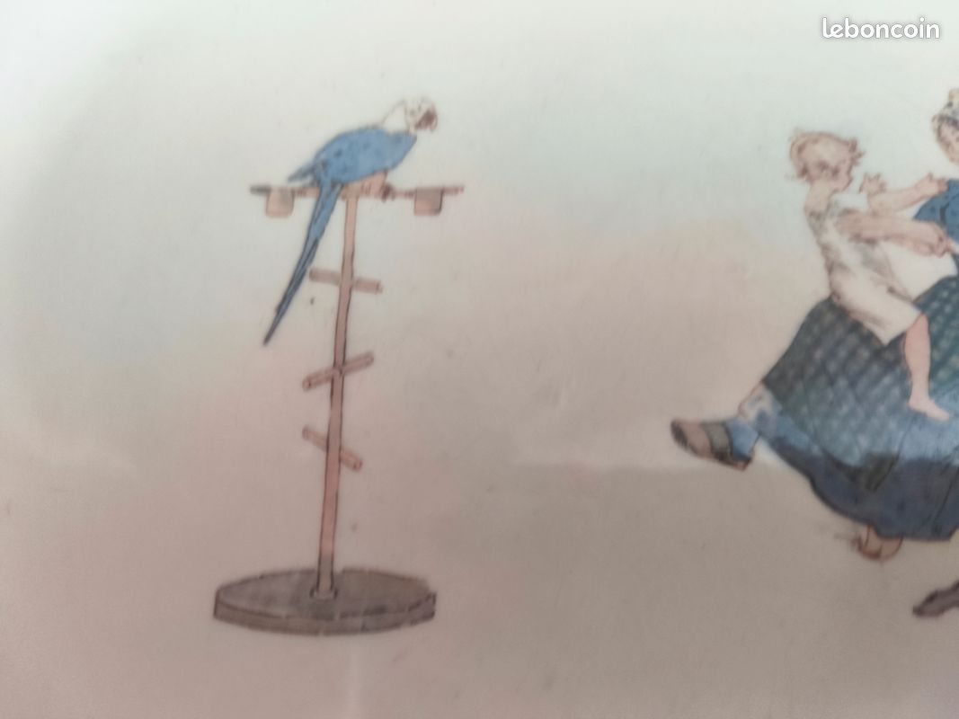 Ancienne assiette à bouillie Sarreguemines modèle Enfant Richard (image 4)