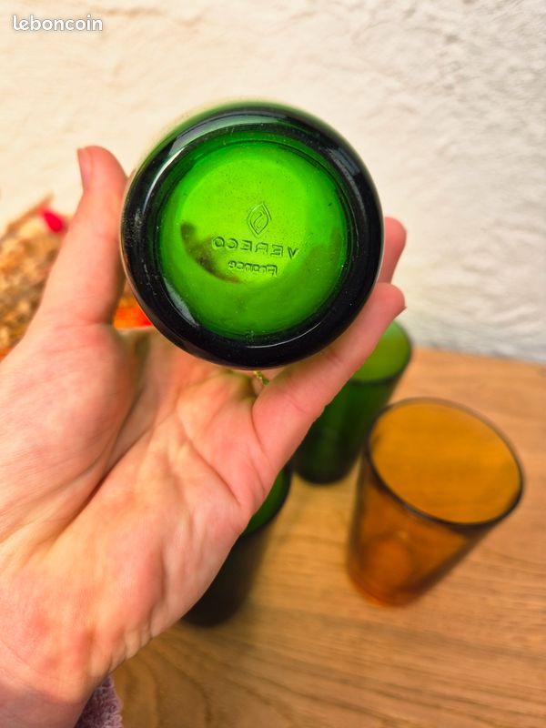 Arc Recourbé Vintage York Vert Fibre De Verre 69