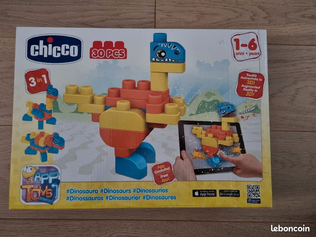 Chicco 30 pièces 3 en 1 dinosaure (image 1)