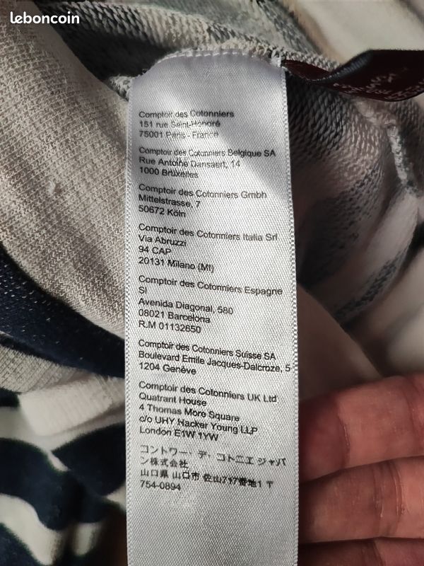 Marinière Comptoir des Cotonniers – 98% Coton – Taille S (image 6)
