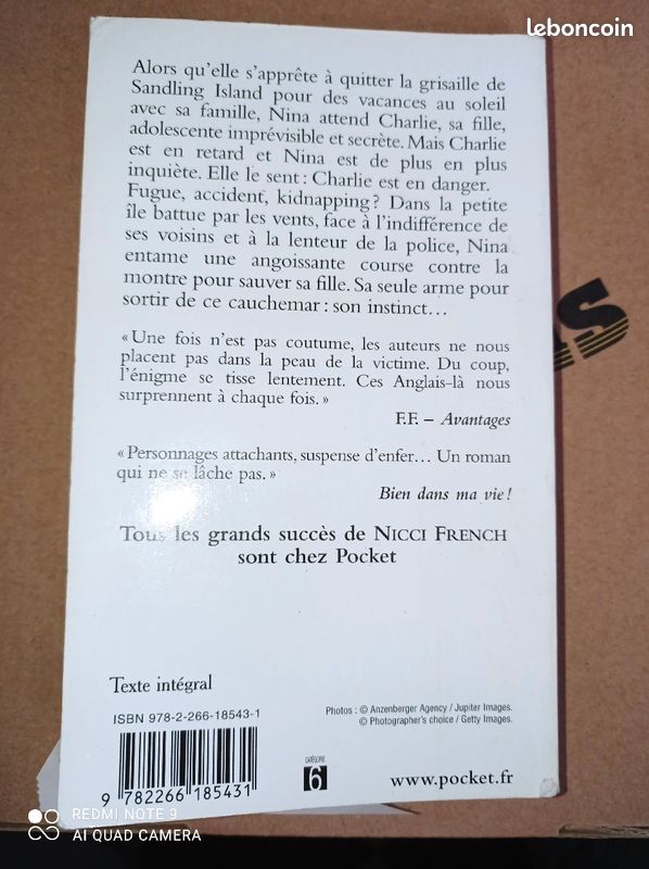Livre poche Charlie n est pas rentrée Nicci French (image 2)