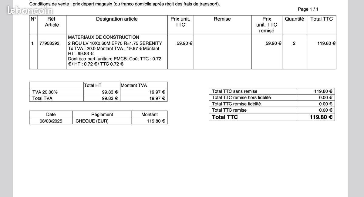 Vends 2 rouleaux Laine de Verre (image 3)