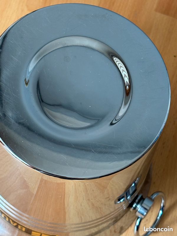 Seau à Champagne BAUMLIN En Cuivre Chromé - Neuf Avec Boîte D'origine (fatiguée)