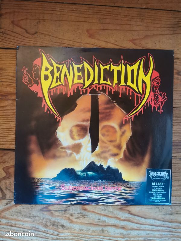 Benediction "Subconscious terror" 1rst press 1990 vinyle (image 1)
