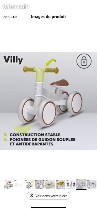 Velo draisienne lionelo Villy 12/36mois (image 7)