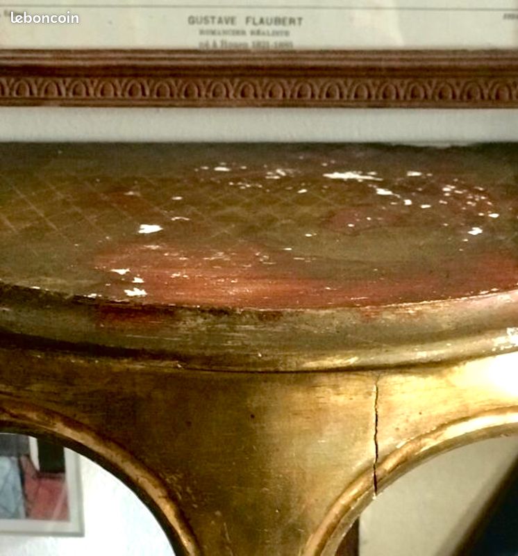 Console ancienne en bois et stuc (image 9)