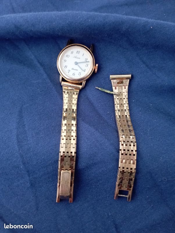 Lot de 2 montre dont une en or 18 carats en bon état (image 6)