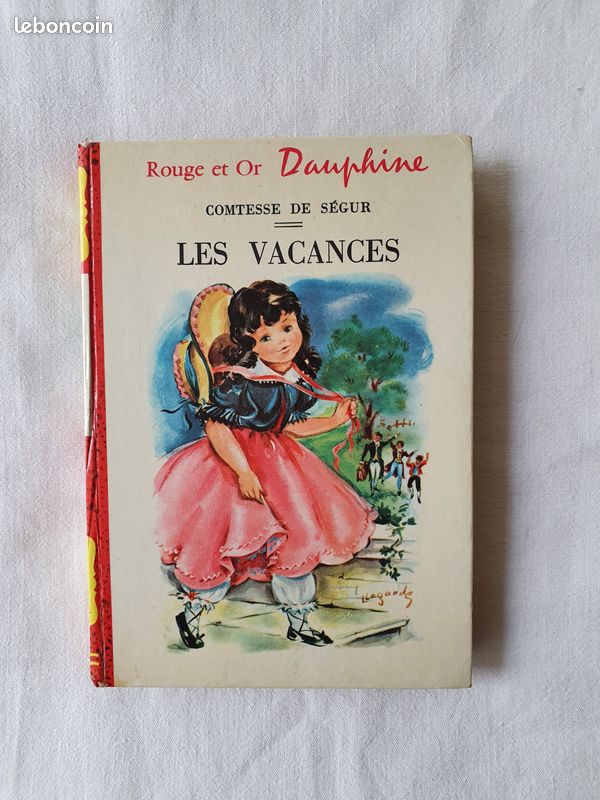Livre Comtesse de Ségur Les Vacances Rouge et Or Dauphine 1964 (image 2)