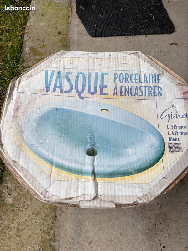 Vasque porcelaine à encastrer (image 1)