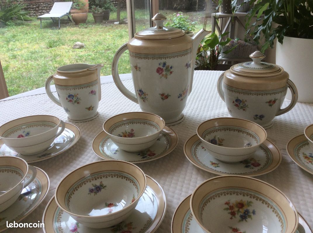 Service a thé porcelaine (image 2)