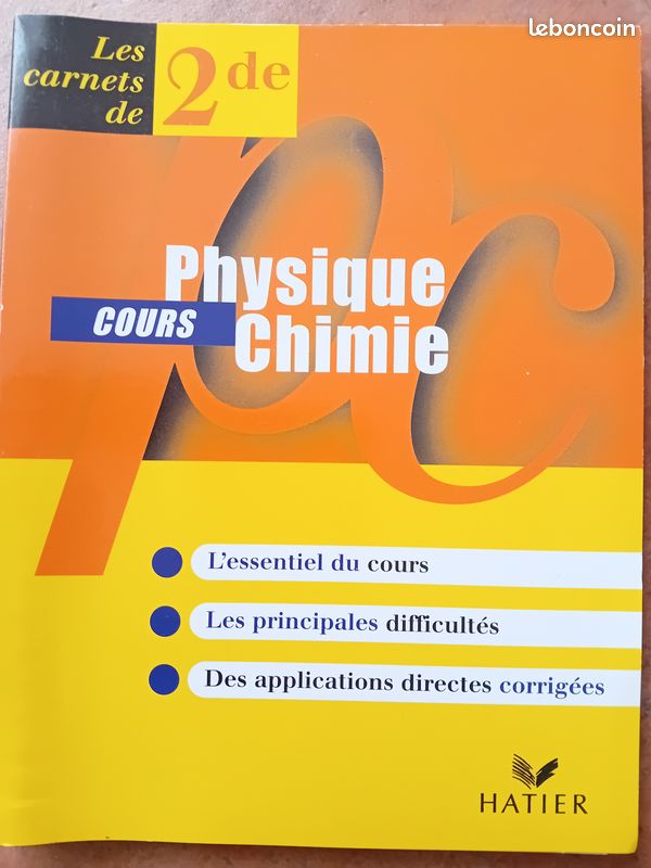 Les carnets de 2de Cours Physique / Chimie (image 1)