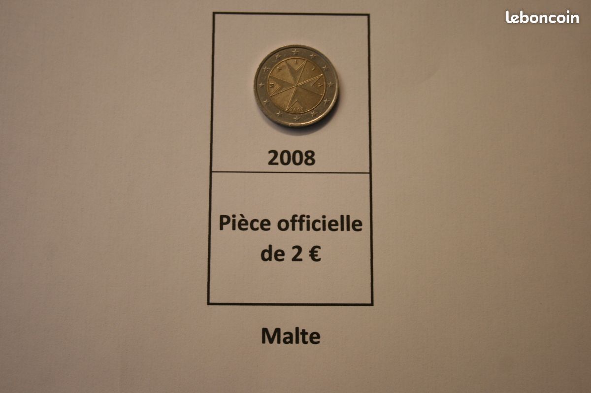 Monnaie 2 euros 2008 Malte. Pièce officielle (image 1)