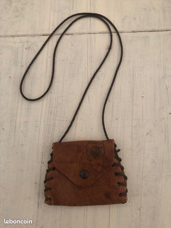 Mini porte-monnaie Corsica en cuir vintage (image 1)
