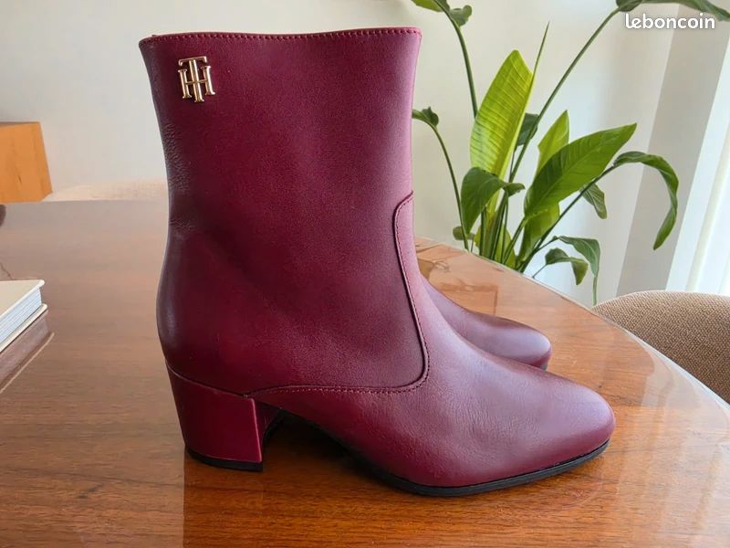 Bottines Tommy Hilfiger "Ingrid" - Bordeaux - T.38 (image 1)