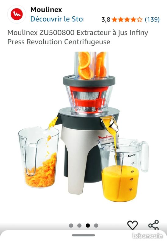 Extracteur infiny press revolution Électroménager