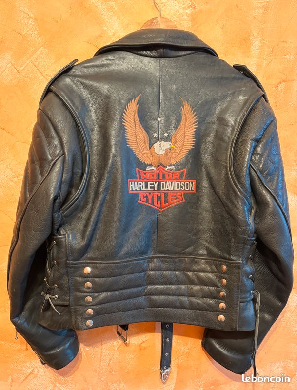 Perfecto en cuir brodé Harley - Davidson (image 2)