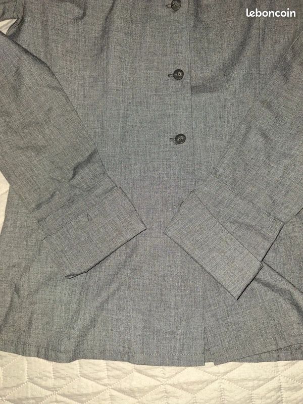 UPWEST - Chemise Gaufrée Femme - Taille M - Gris - Manches Longues Coton Thermique