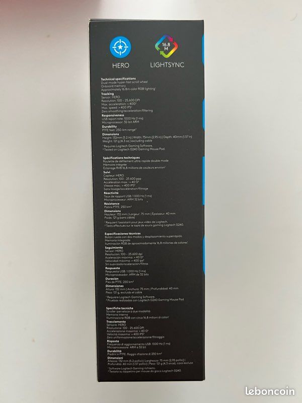 Souris filaire Logitech G502 HERO neuf jamais ouvert (image 4)
