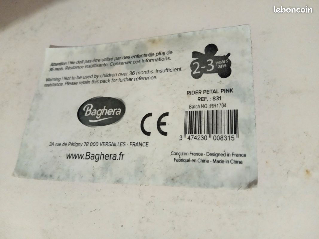 Porteur Baghera rose enfant (image 5)