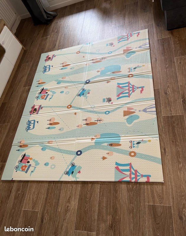 Tapis de jeu pliable réversible bébé neuf (image 3)