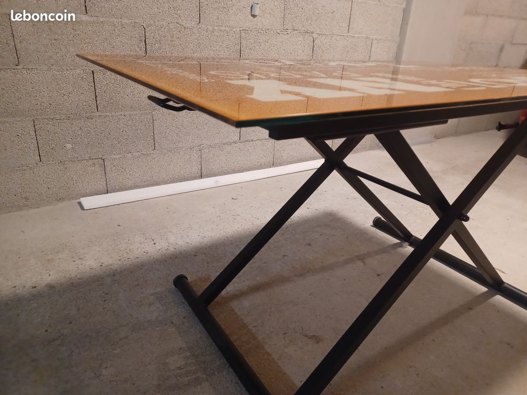 Table basse relevable vitrée (image 4)
