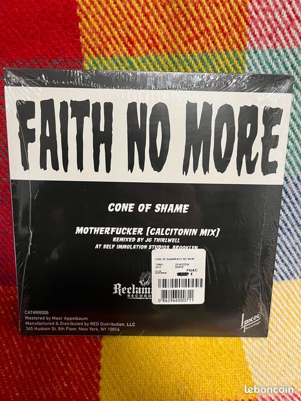 Faith No More - 45t vinyle Gold - Cone Of Shame - Neuf & Scellé (image 3)