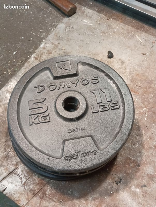 Paire d'haltères 9,5 kg chacune (disques fonte – 30 mm) - Sport & Plein air