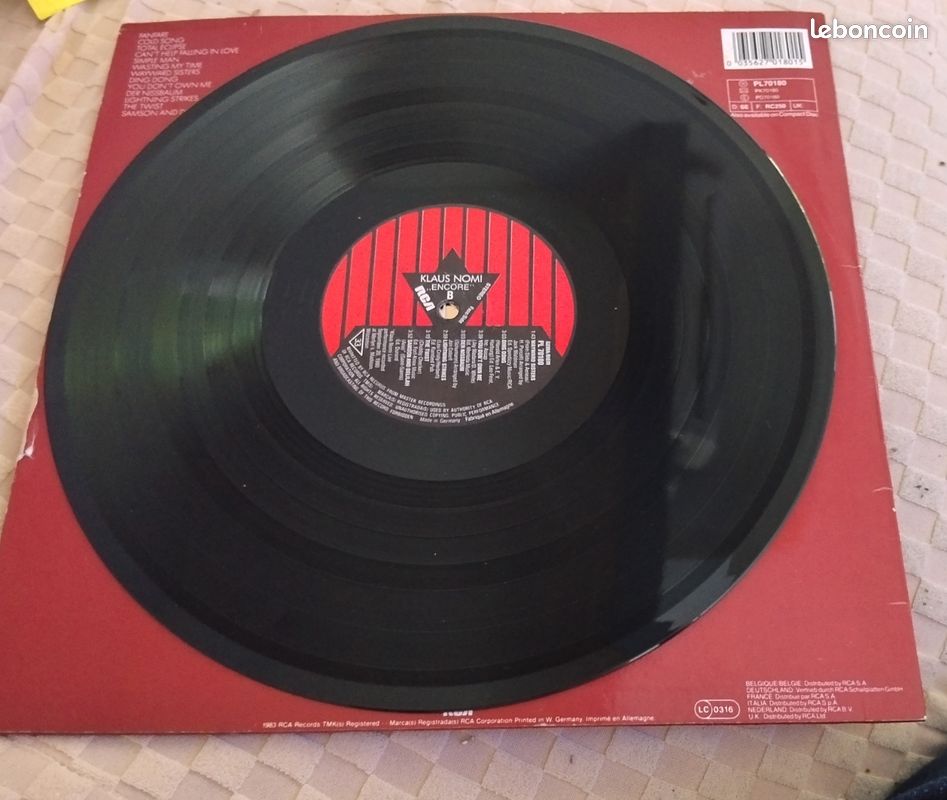 Klaus Nomi encore 33 tours (image 4)