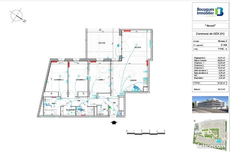 Appartement 4 pièces 98 m² · à Gex · 98 m² · 476 500 €