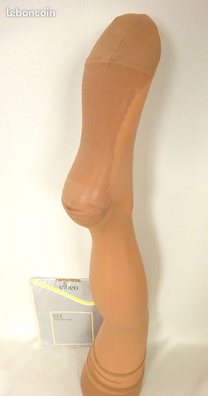 Bas nylon vintage voile fin "Elbeo" Taille 2 ou L/40 (image 2)