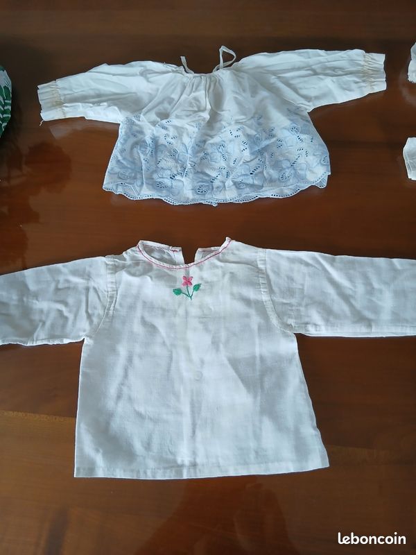 ANCIENNE ROBE DE Bapteme En Linon Et Dentelle En Parfait Etat EUR 20,00
