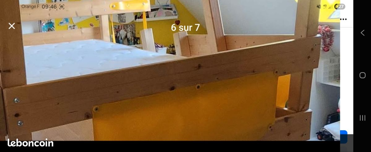 Lit mezzanine camion chantier toboggan hauteur (image 7)
