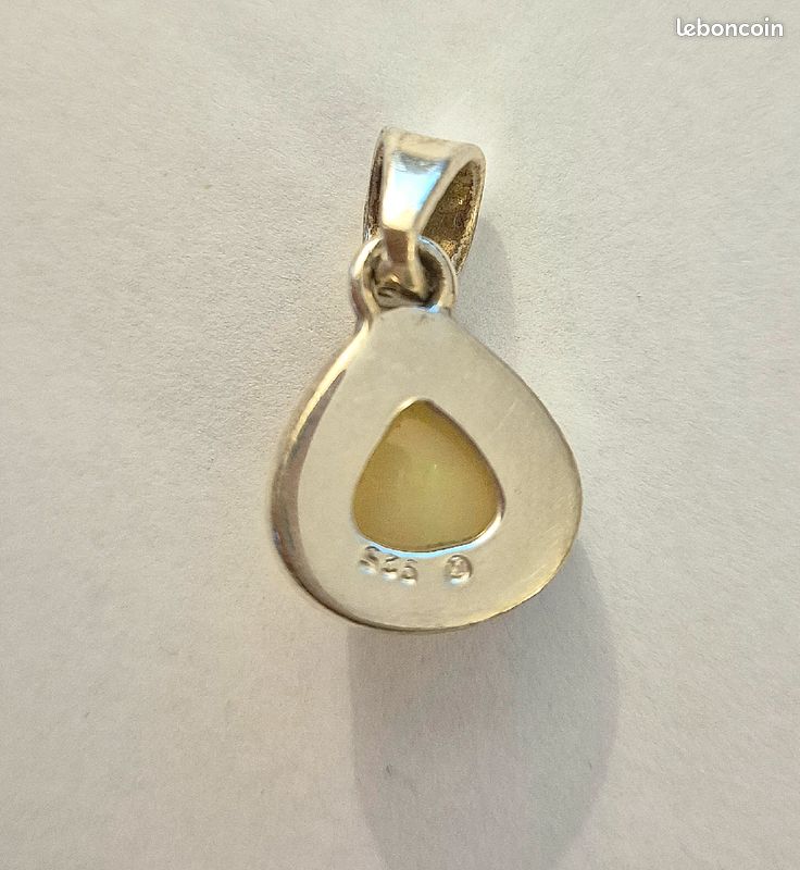 Pendentif argent et agate (image 2)
