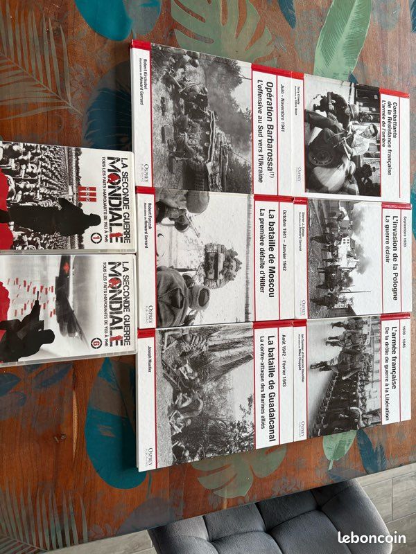 Vends collections de livres Osprey Publishing sur la thématique de la seconde guerre mondiale incluant 7 DVD (image 1)