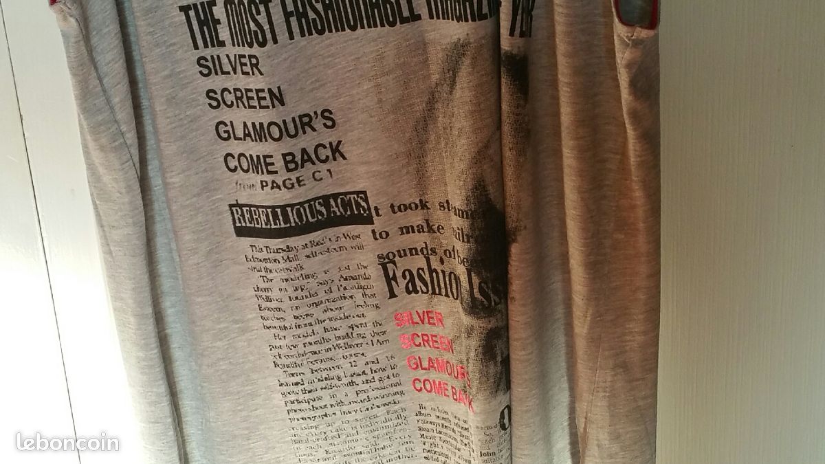Tee-shirt gris à motifs Sans manches taille XXL ms mode (image 3)